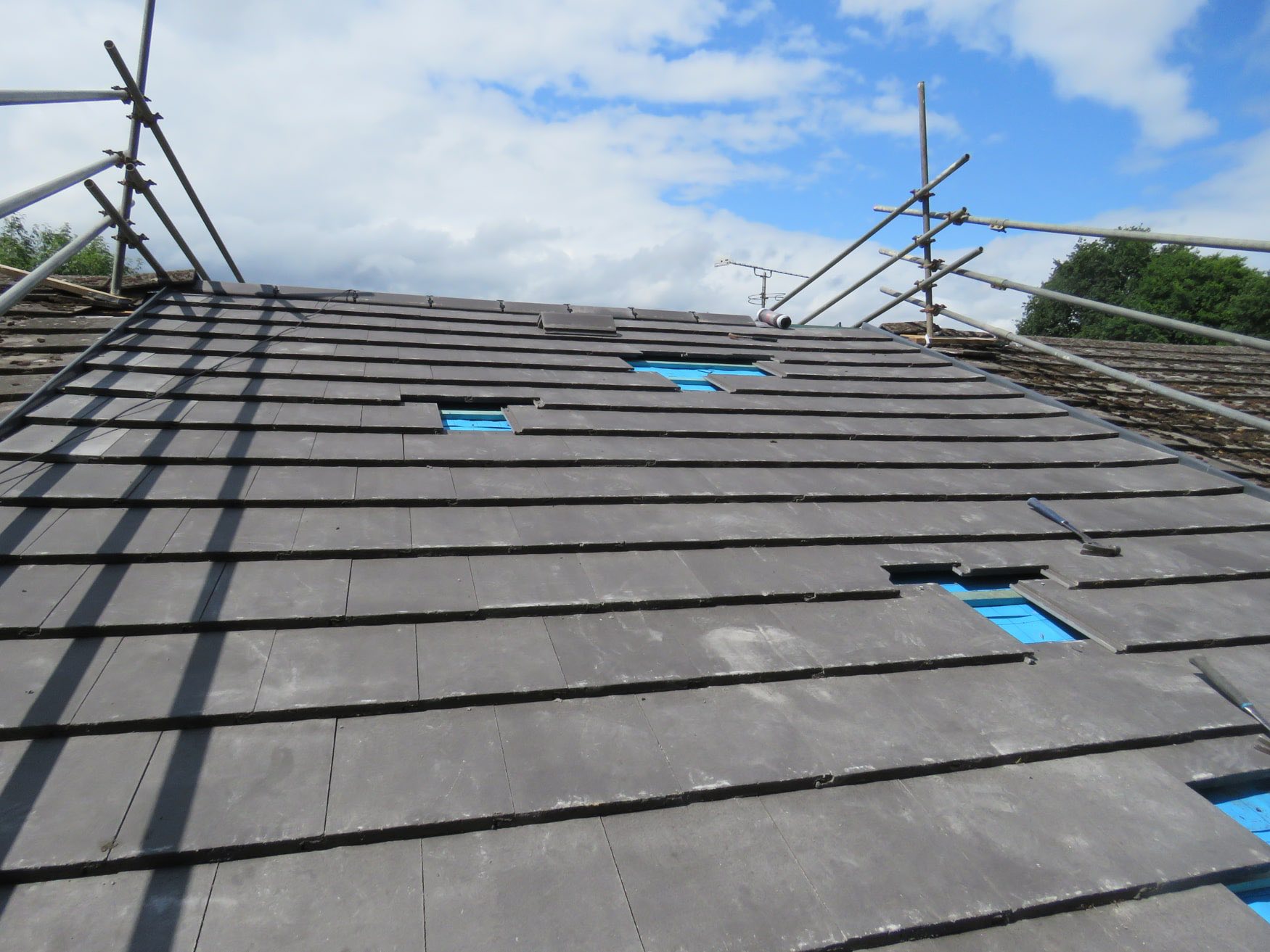 Natural slate roof repair in Great Torrington