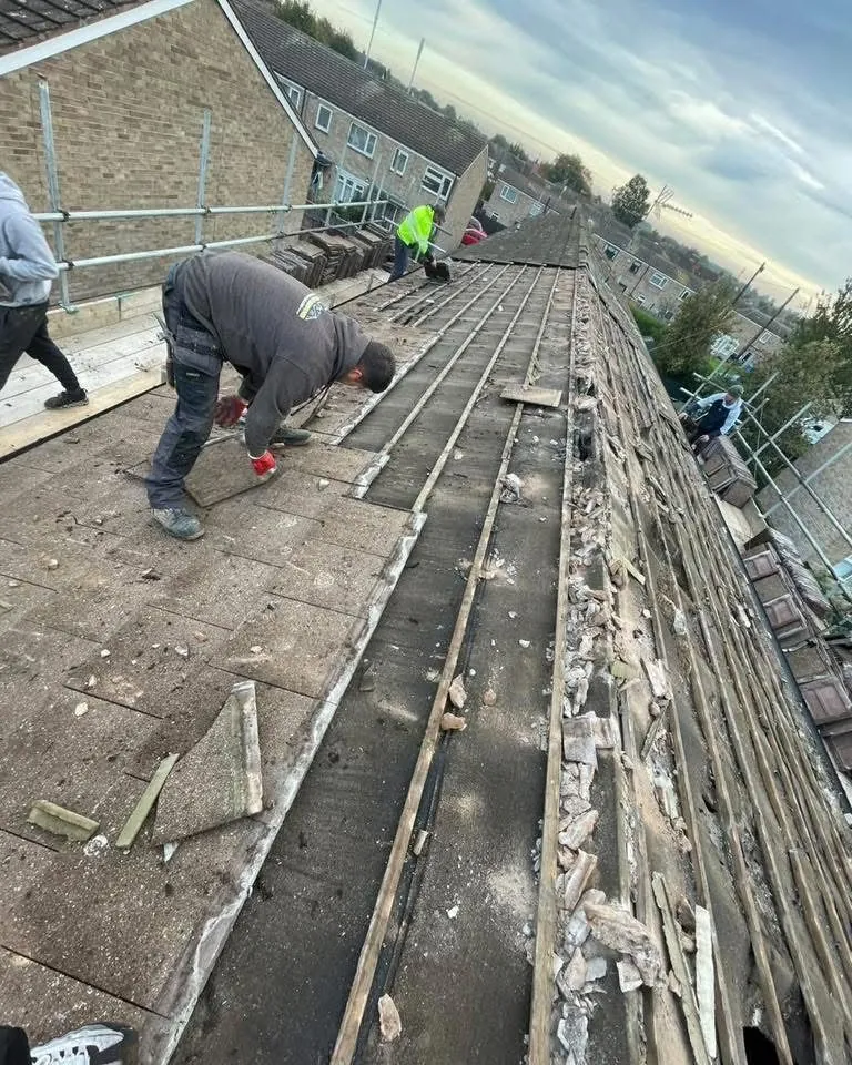 Roof strip and re-felt in progress in Great Torrington
